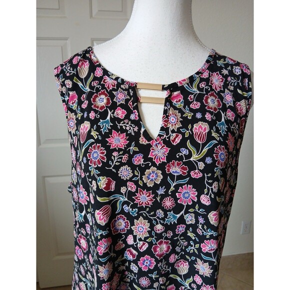 BYdesign Women's Multicolor Floral Print Pullover Blouse Size XL - Picture 5 of 11